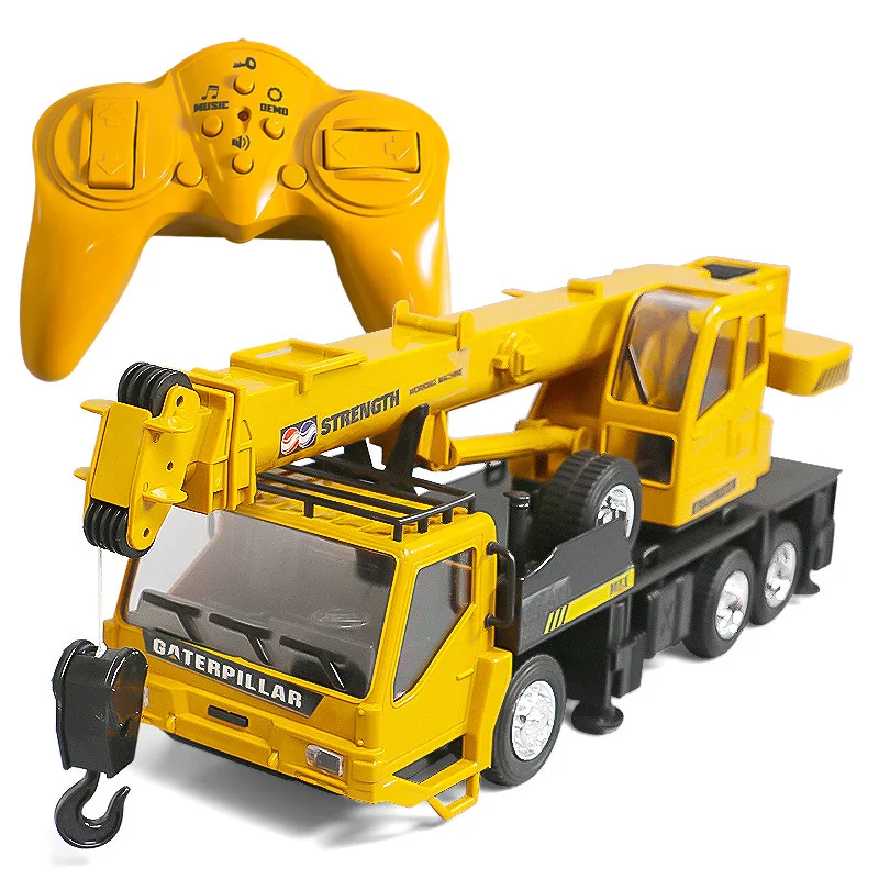 Rc Simulate Crane Model Toys For Kids Lift Construction Engineering Trucks Car Remote Control Alloy Transporter Children Toy