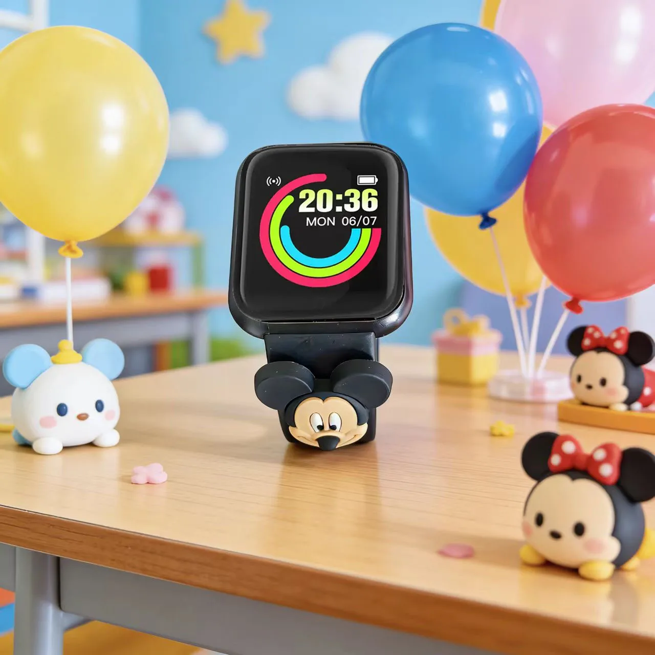 Disney Mickey cartoon children's watch multi-color fashion watch sports record heart rate monitoring health monitoring watch - view 4