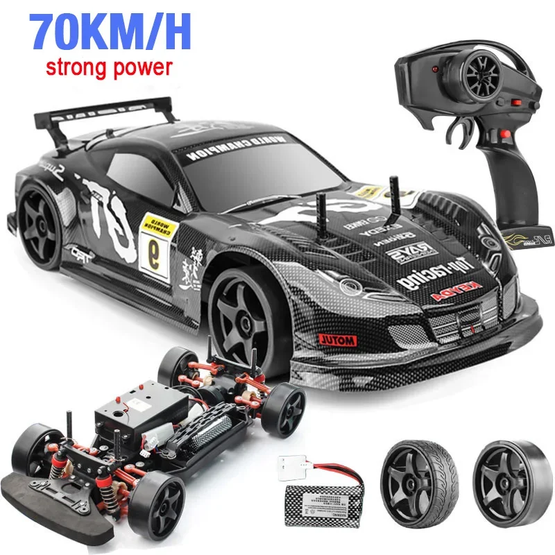 1:10 4WD 70KM/H High Speed Drift RC Car Shock Absorber Anti-collision Off-road Racing Remote Control Car Toys For Children Gifts