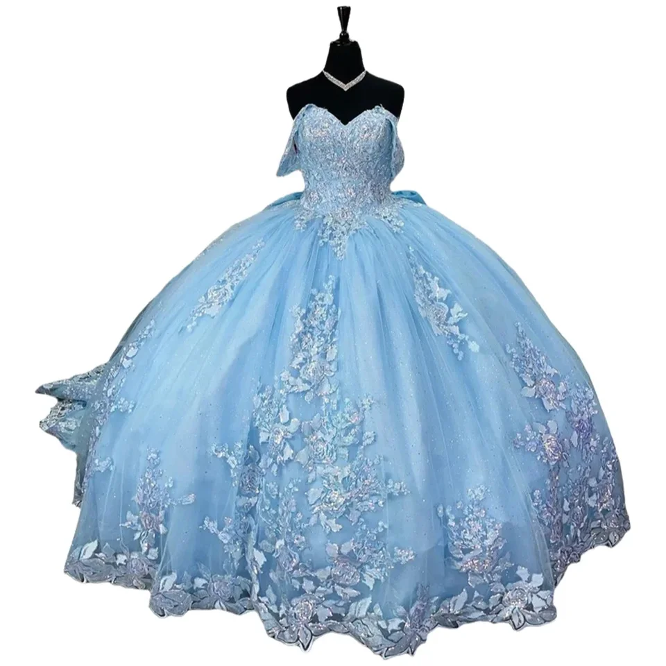 aqua blue sweet sixteen dresses RENATA