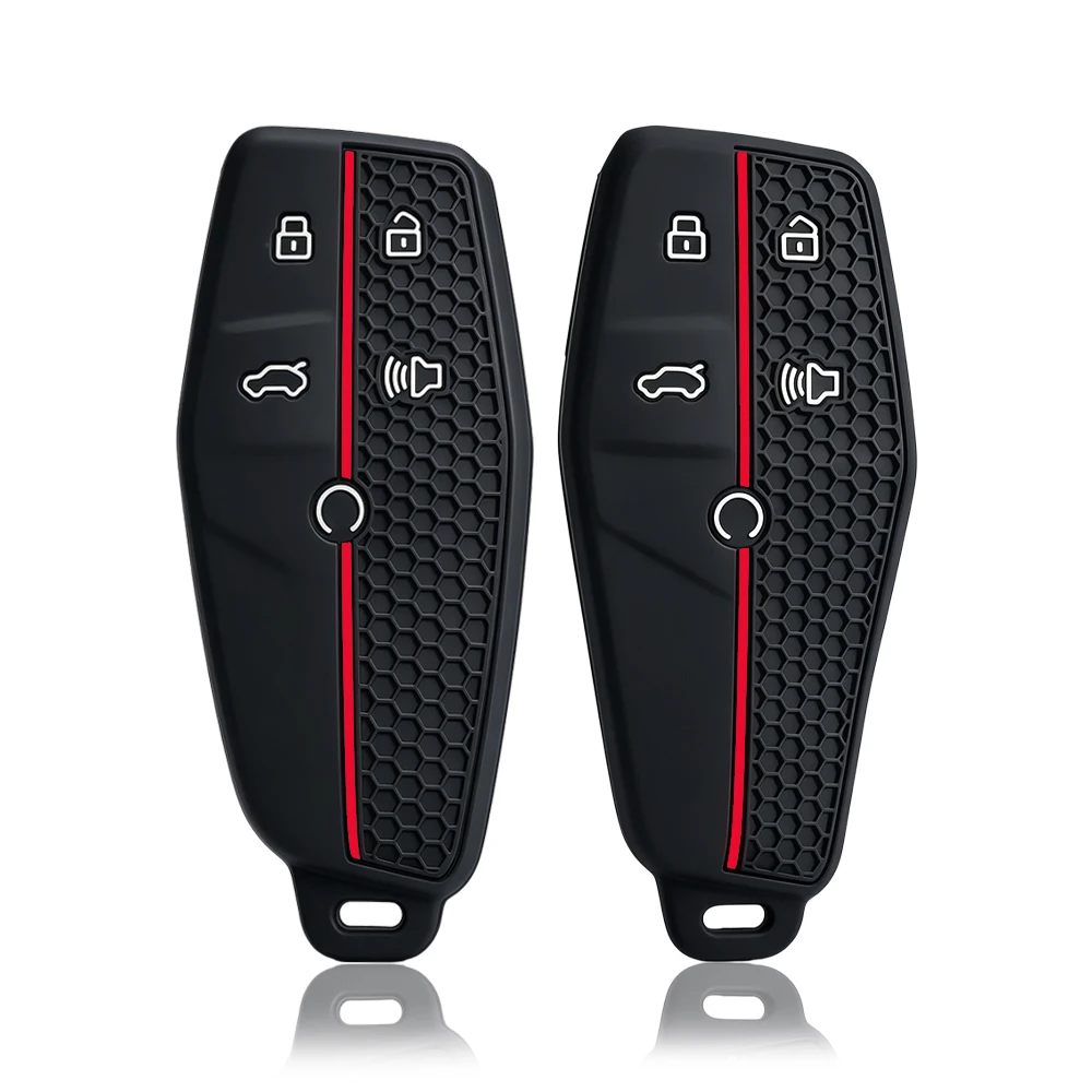 Silicone Car Key Case Protector Accessories for MG ONE 5 buttons Keyless Entry Smart Rubber Remote Cover Holder Shell Bag Set