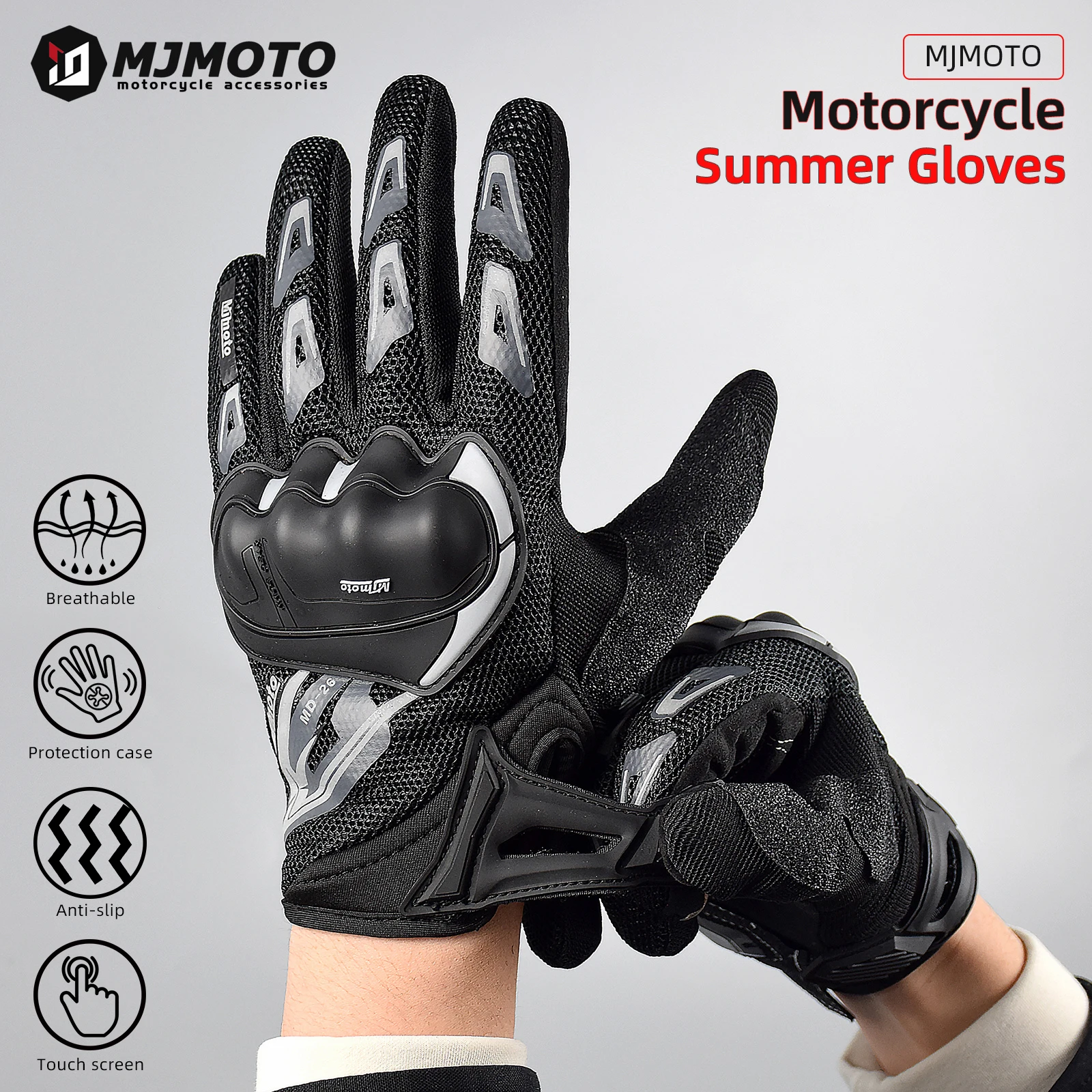 

MJMOTO Motorcycle Gloves Man Women Touchscreen Motocross Riding Gloves Anti-fall ATV MTB Motorbike Gloves Hard Shell Protective