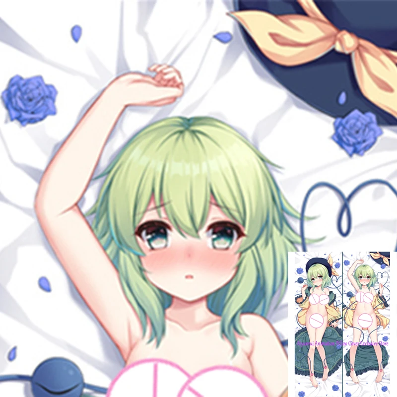 

Anime Pillow Cover Dakimakura Komeiji Koishi 2 Side Printed Hugging Body Pillowcase Cushion Cover Bedding Young Girl Tits