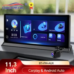 T20 PRO 11.3 Inch Ai Screen CarPlay & Android Dash Cam Rear view Mirror Camera GPS Navigation Dashboard Video Recorder Car DVR