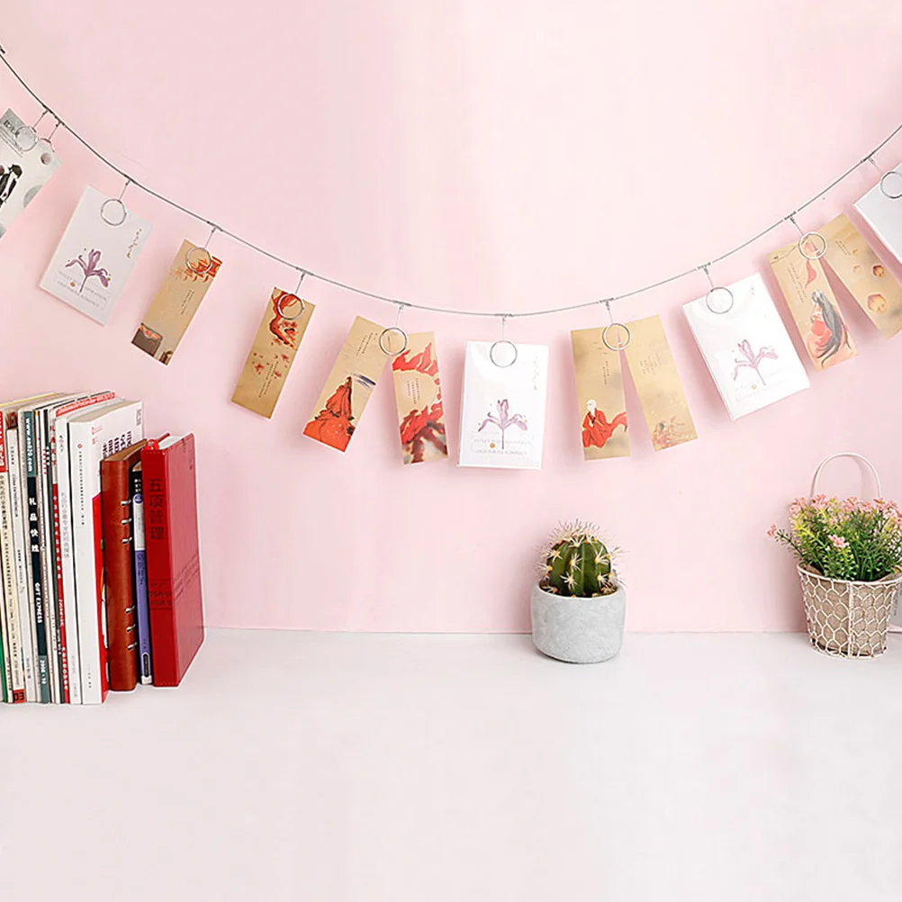 

12Pcs Photo Wall Clips Round Metal Photo Display Hanger for Pictures Postcards Notes Decorative Wall Hanging Organizer Home