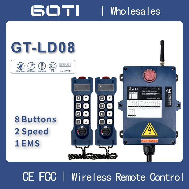 Imagem -02 - Alternativa Dupla da Velocidade Gt-ld08 dos Botões do Elevador do Guindaste da Grua do Controle Remoto Industrial F248d para o Caminhão