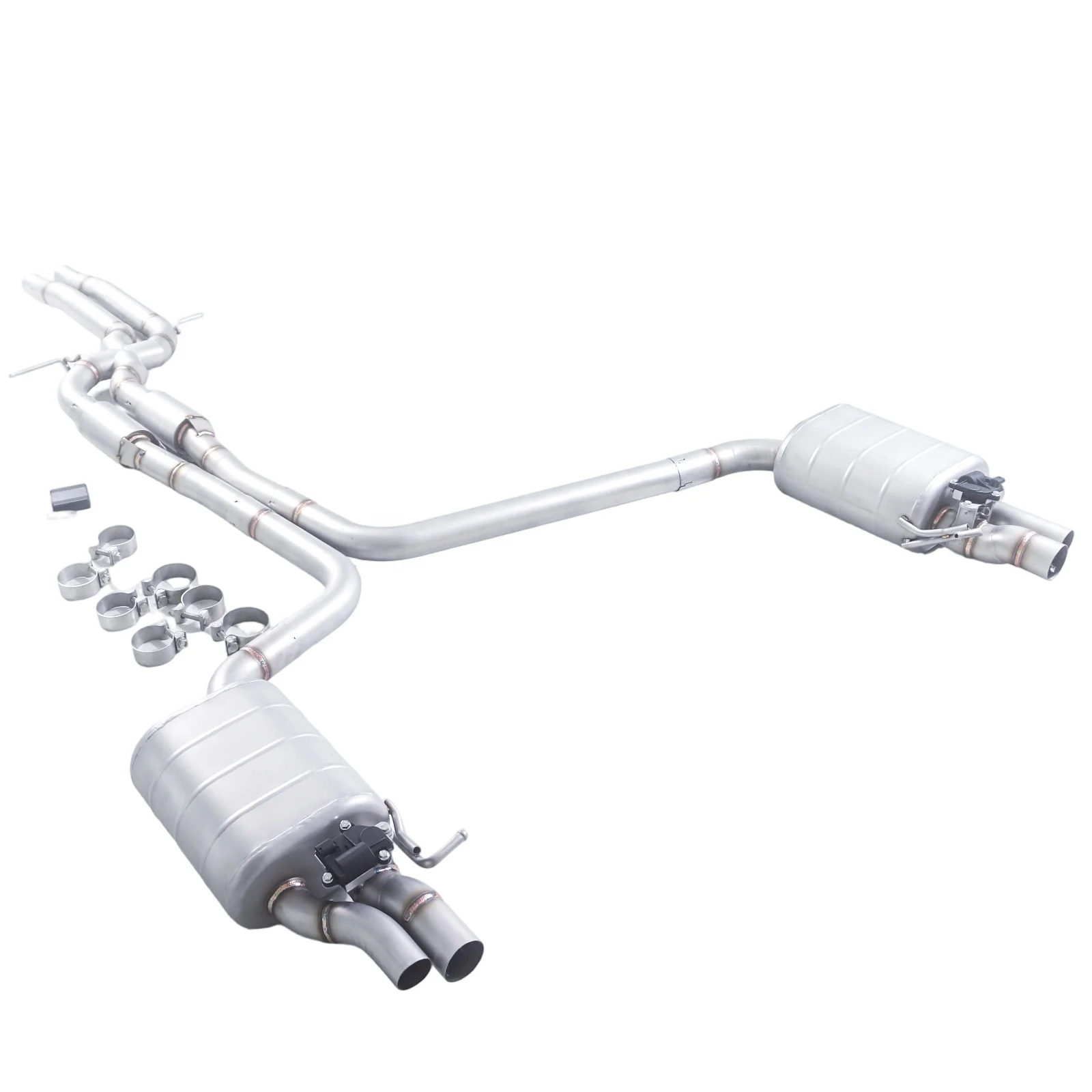 For Applicable to the 2009-2018 Audi A6 C7 2.5L 3.0L Stainless Steel High-permance Mid Rear Exhaust with Mufflers