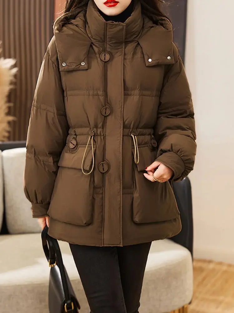 

Winter New Women's Down Cotton Jacket Hooded Casual Workwear Jacket