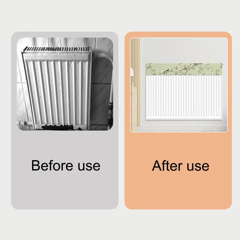 1pc Radiator Dust Cover Chinese-Style Breathable Radiator Cover Dust-Proof Velvet Half-Wrapper Home Decor Supplies