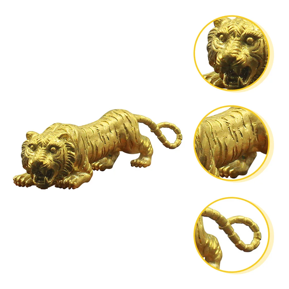 

Copper Tiger Adorn Vivid Desktop Decoration Home Office Tabletop New Year Zodiac Tiger Decor Home Desktop Decor