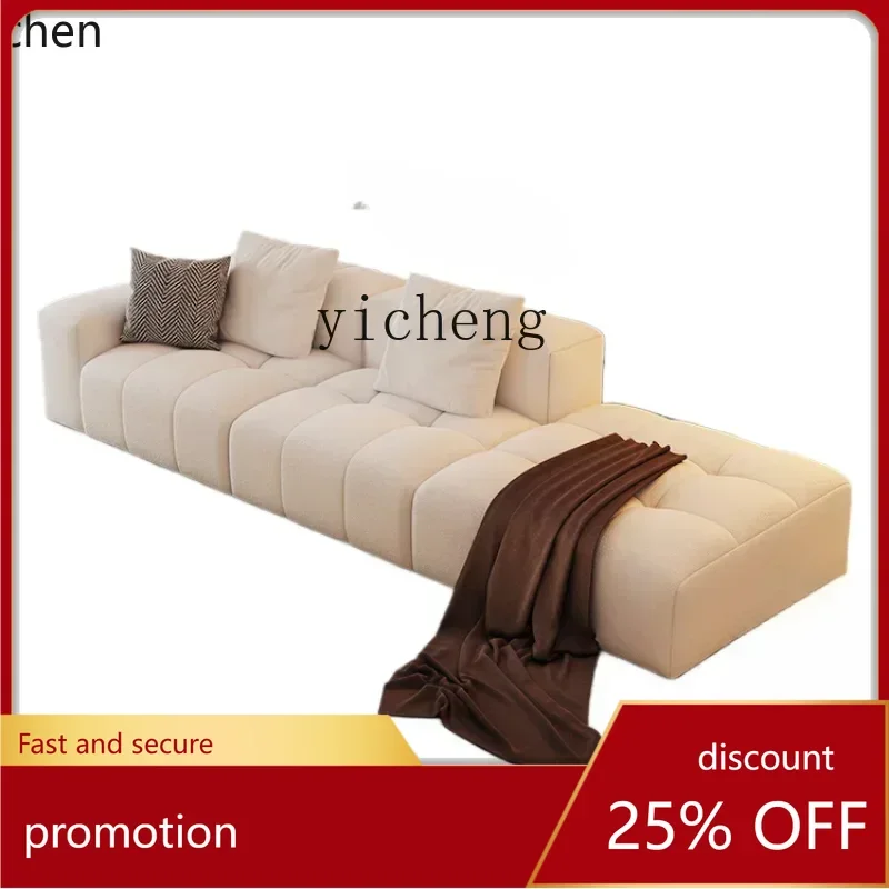 

HXL Module Sofa Large Flat Floor Living Room Straight Row Cat Scratch Fabric Corner Combination Sofa