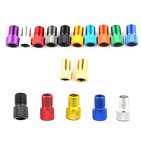8PCS Aluminum Alloy Bike Valve Adapter Convert Presta To Schrader Valve Bicycle Pump Air Nozzle Tube Tools Bicycle Accessories