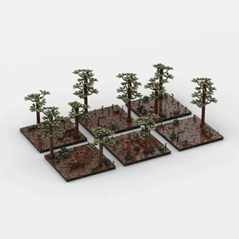 Star Movies Model MOC Building Bricks Forest Terrain Module Modular Technology Gifts Holiday Assemble Children Toys Suit