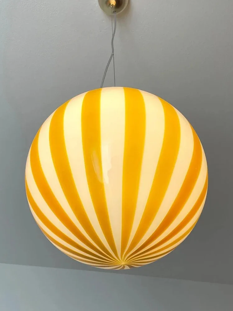 Sugar Ball Series Glass Lollipop Pendant Light LED Room Lustres Cafe Soft Deco Hanging Lamp Home Bedroom Lighting Fixture