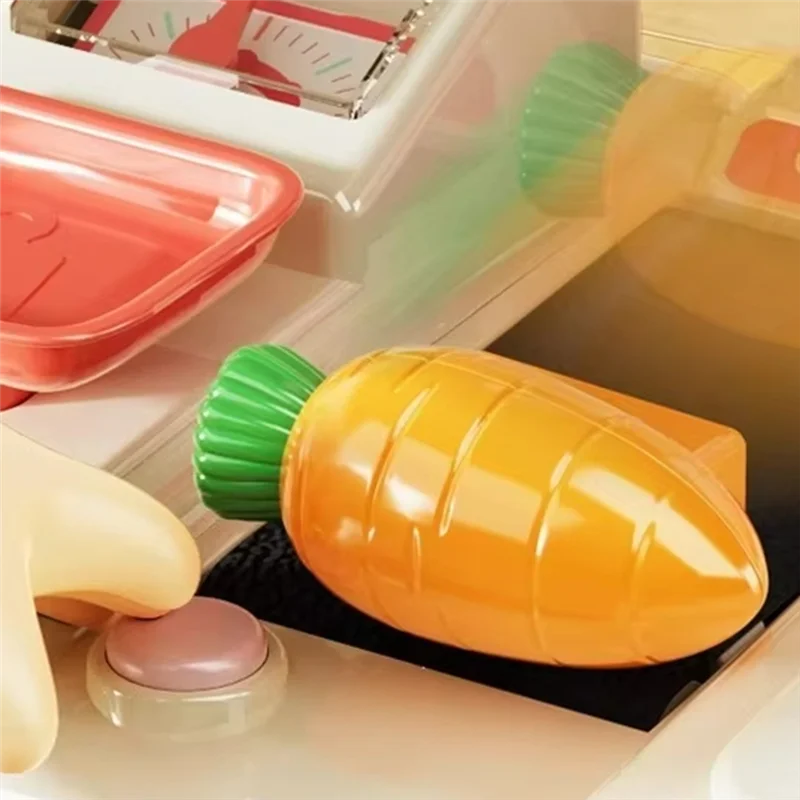 Caja registradora de supermercado Compras Reconocimiento inteligente Juego de simulación con micrófono de escáner para niños-Y44A