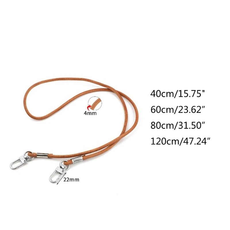 Lady Purse Strap DIY Handcraft Bags Strap Round Band Shoulder Strap with Buckle Crossbody Bag Replacement Strap Belt