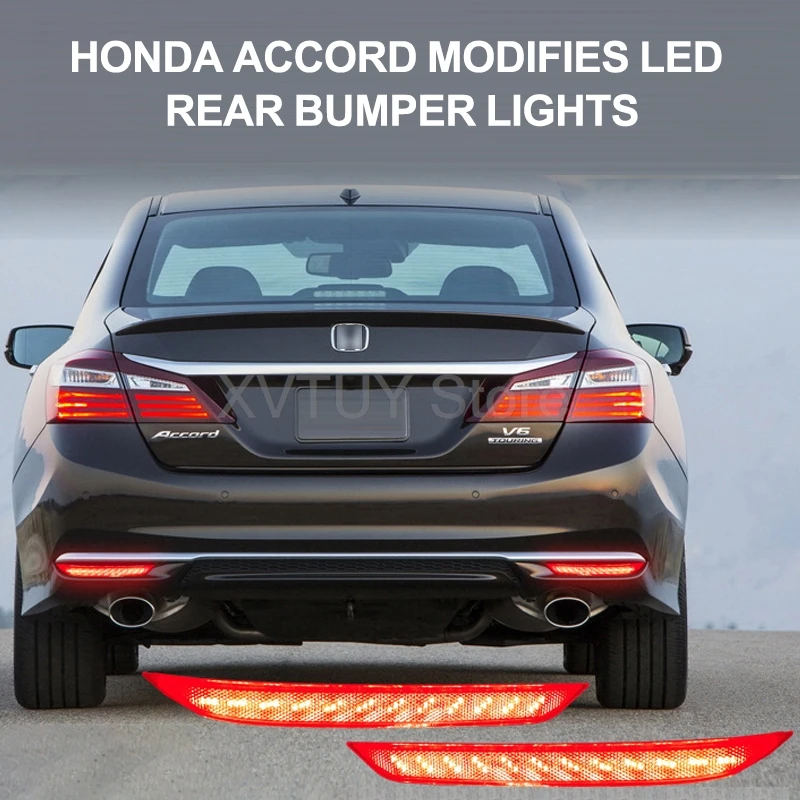 

Задний бампер для Accord Honda 2016 2017, американская версия, светодиодный задний фонарь, стоп-сигналы, указатели поворота, автомобильные аксессуары