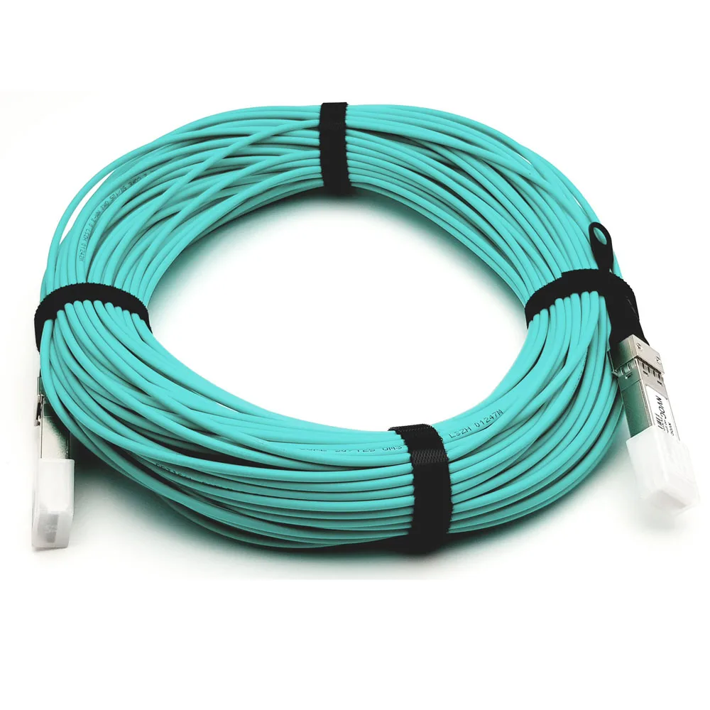 10G SFP+ AOC Cable OM3 25M/30M/50M/100M/200M 10GBase SFP Module AOC Active Optic Cable Compatible with Cisco Switch