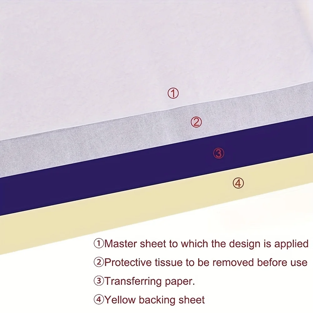 A4 Tattoo Transfer Paper Carbon Tracing Tattoo Transfer Paper 4-Layer A4 Stencil 50/100 Sheets for Tattoo Supplies Transfer Kit