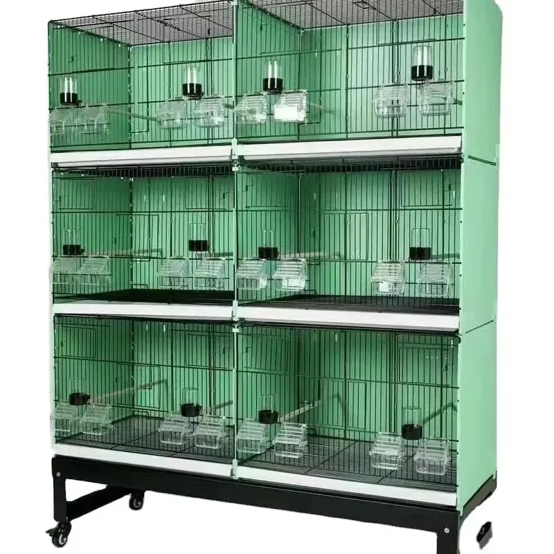 KWS personalización gatos perros animales jaula de cría grande para la venta empalme móvil multicapa jaula para loros de amor jaula para pájaros