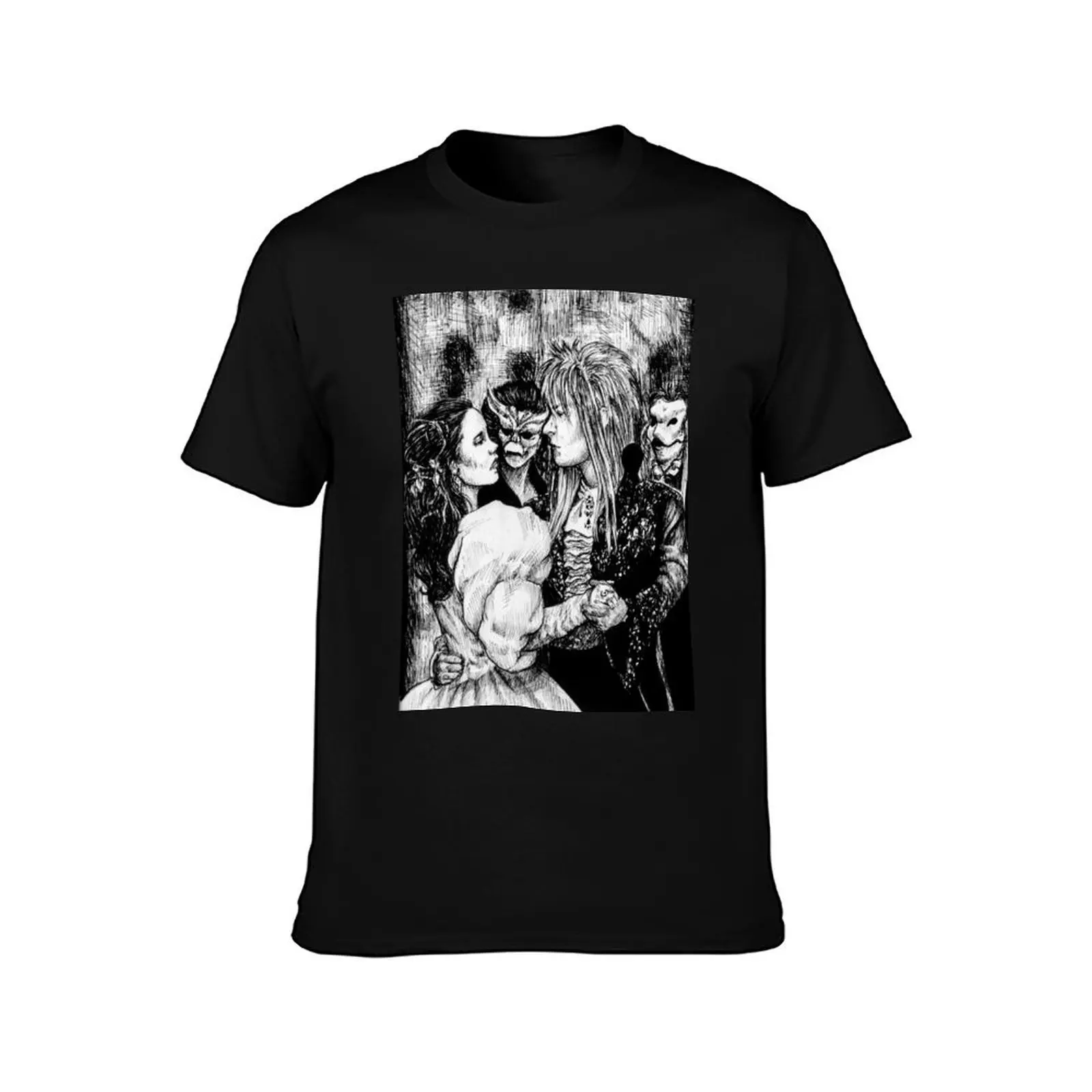 Labyrinth masquerade ball T-Shirt, Cool Short Sleeve T Shirt, Loose Casual Summer Unisex Top