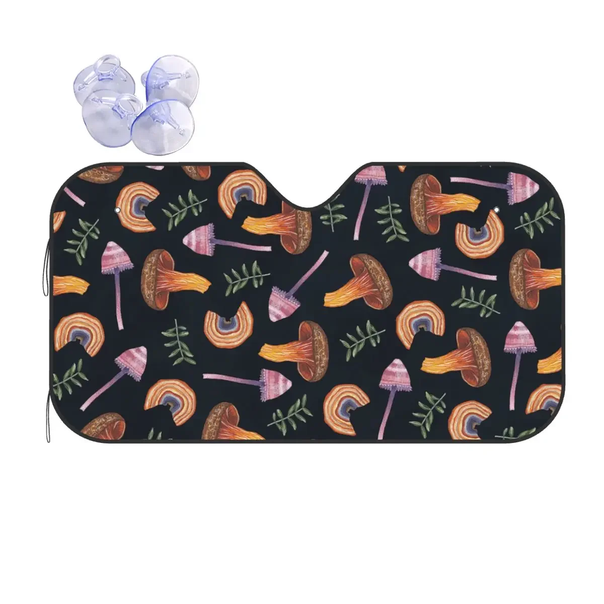 

Mushrooms Tropical Pattern Foldable Windshield Sunsha 76x140cm Aluminium Foil Car Window Windscreen Cover Car-covers