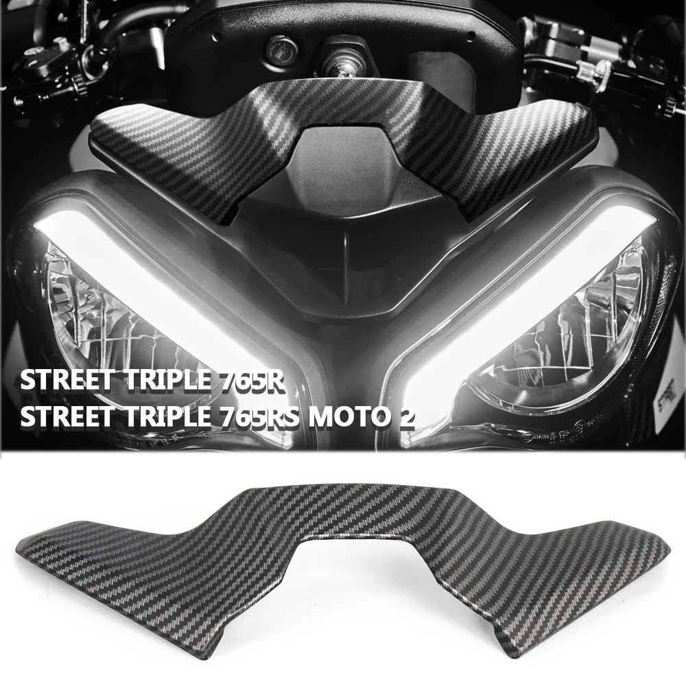 

Motorcycle Mini Screen Windscreen Fairing Panel For Street Triple 765RS MOTO 765R 765 RS R 2023 2024 2025 Front Mask Cover