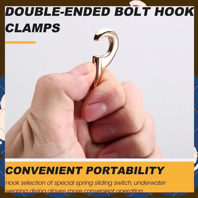 

10Pcs 65Mm Scuba Diving Double End Bolt Snap Hook Clips Zinc Alloy Quick Draw Link Carabiner B-Shape Spring Hook-[A53I]