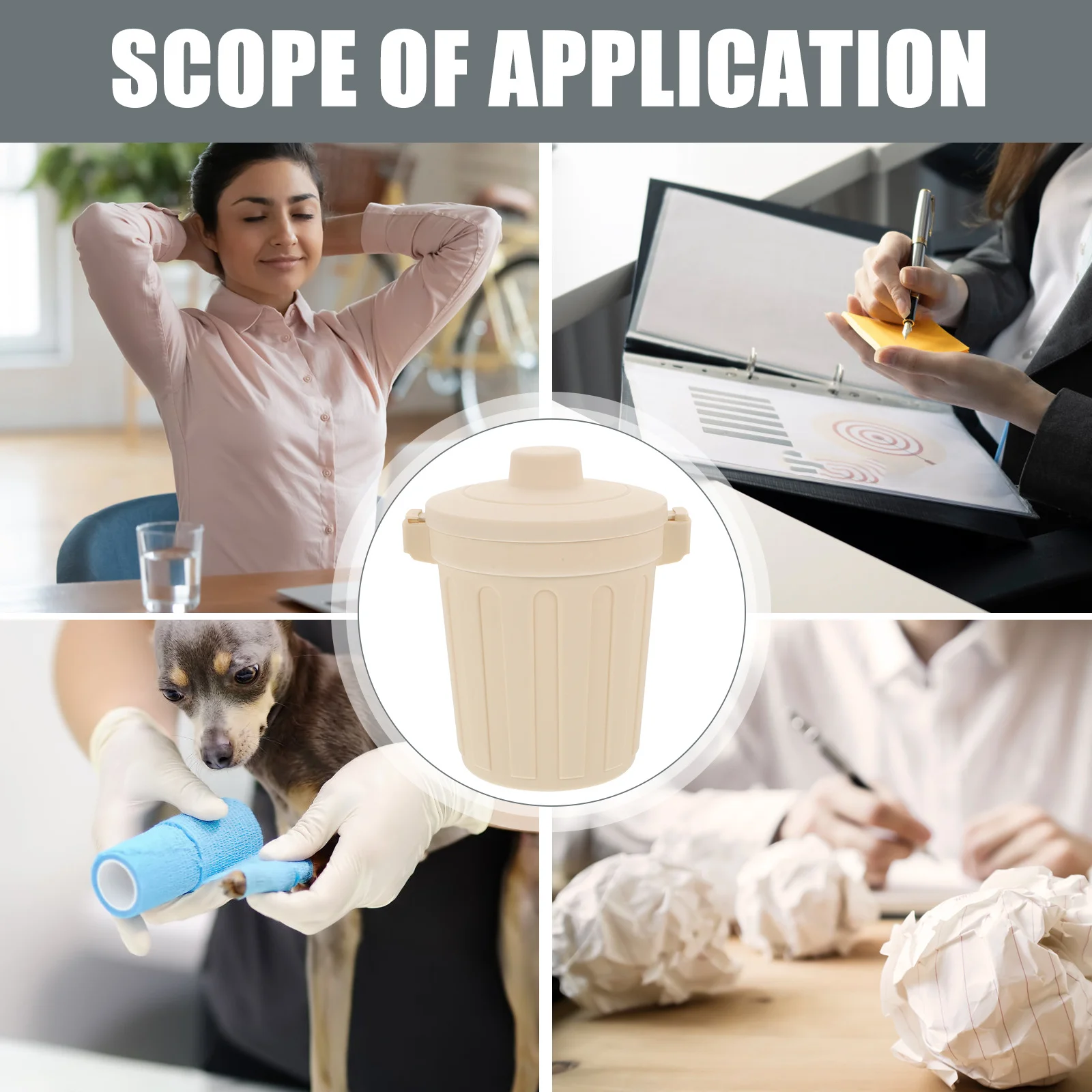 سطح المكتب سلة المهملات سلة المهملات البلاستيكية سعة كبيرة لمكتب غرفة نوم القرطاسية حامل القلم قلم رصاص المنظم فرشاة للمكياج