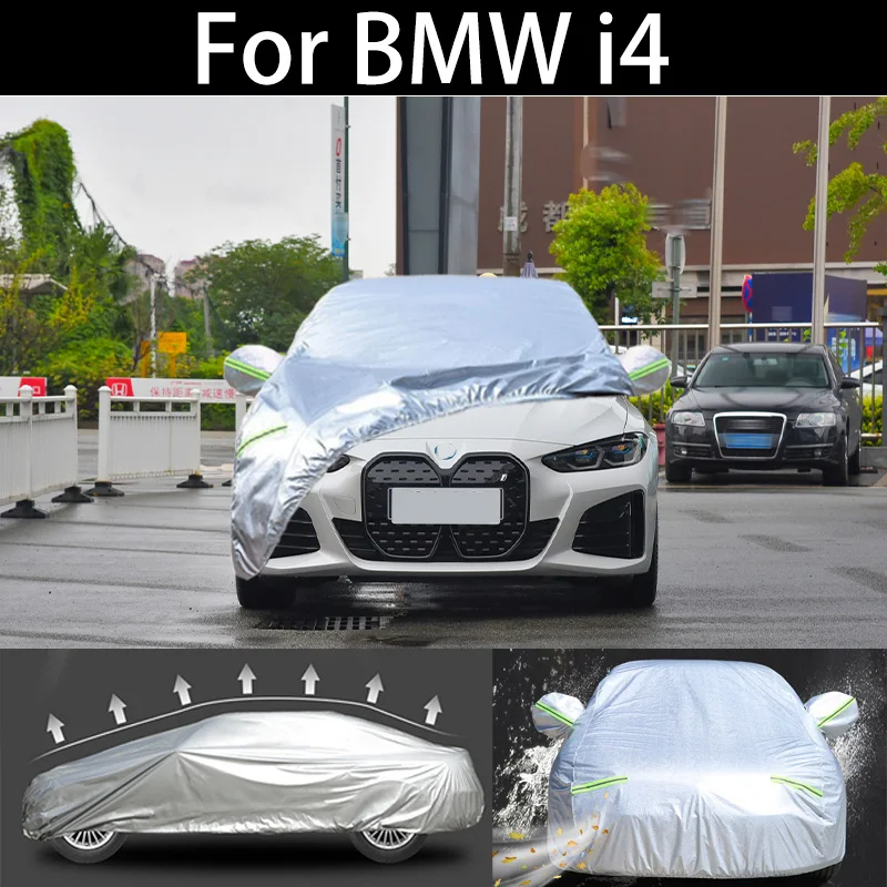 

For BMW i4 Car Cover winter Dustproof Outdoor Indoor UV Snow Resistant Sun rain Protection waterproof hail cover for car