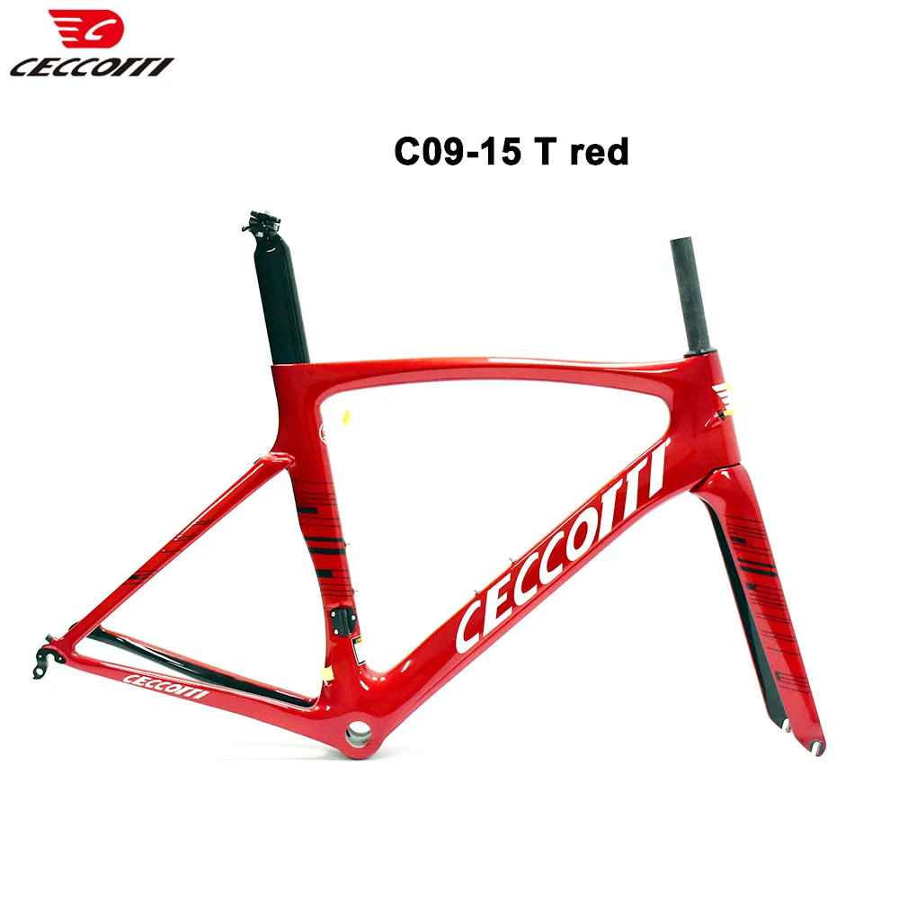 T1000 Full Carbon Frame Fit 700C Wheels And 25mm Tires V Brake Bicycle Frameset BSA Thread