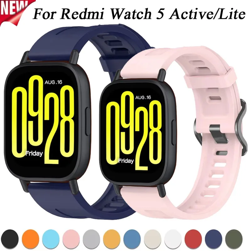 

22mm Silicone Strap for Redmi Watch 5 Active Breathable Bracelet Wristband for Redmi Watch 5 Lite Smart Watch Band Accessories