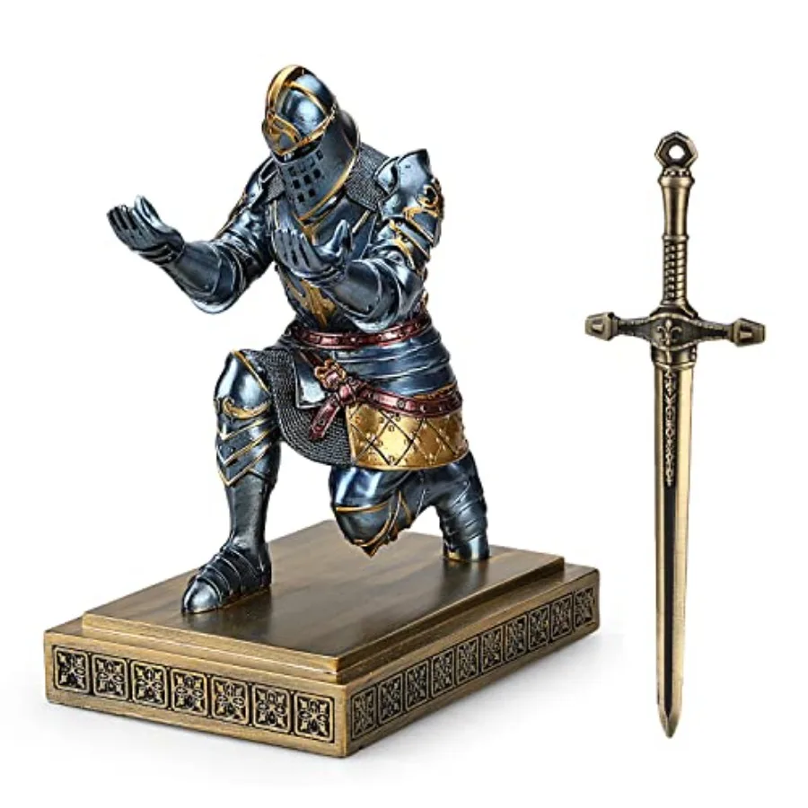 

Подставка для ручек King's Guard Knight, органайзер для стола и аксессуары, подставка для карандашей из смолы в подарок для офиса и дома