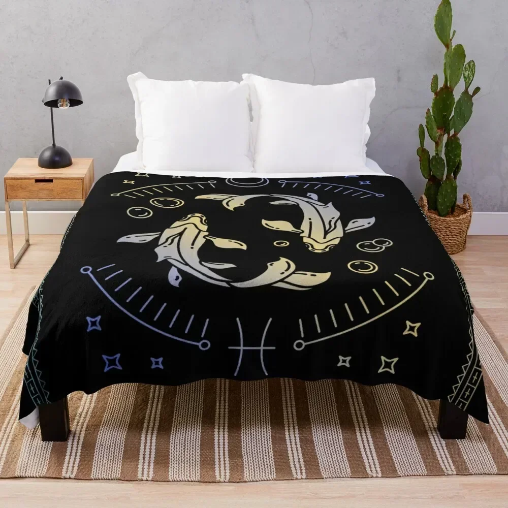 

Golden Pisces Design - Age of Pisces - Pisces Gift, Zodiac Astronomy, Phone Case, Shirt, Pisc Throw Blanket