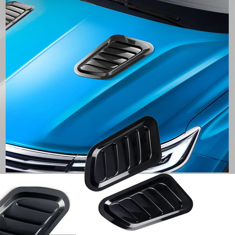 Car general carbon fiber car decoration grid air intake hood air intake hood hood air outlet cover sticker decorative shape