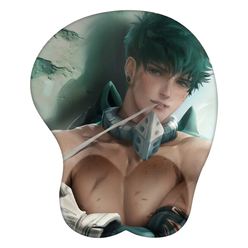 Midoriya Izuku 3D Mouse Pad Anime Mousepad Wrist Rest Silicone Sexy Creative Gaming Mat Gift