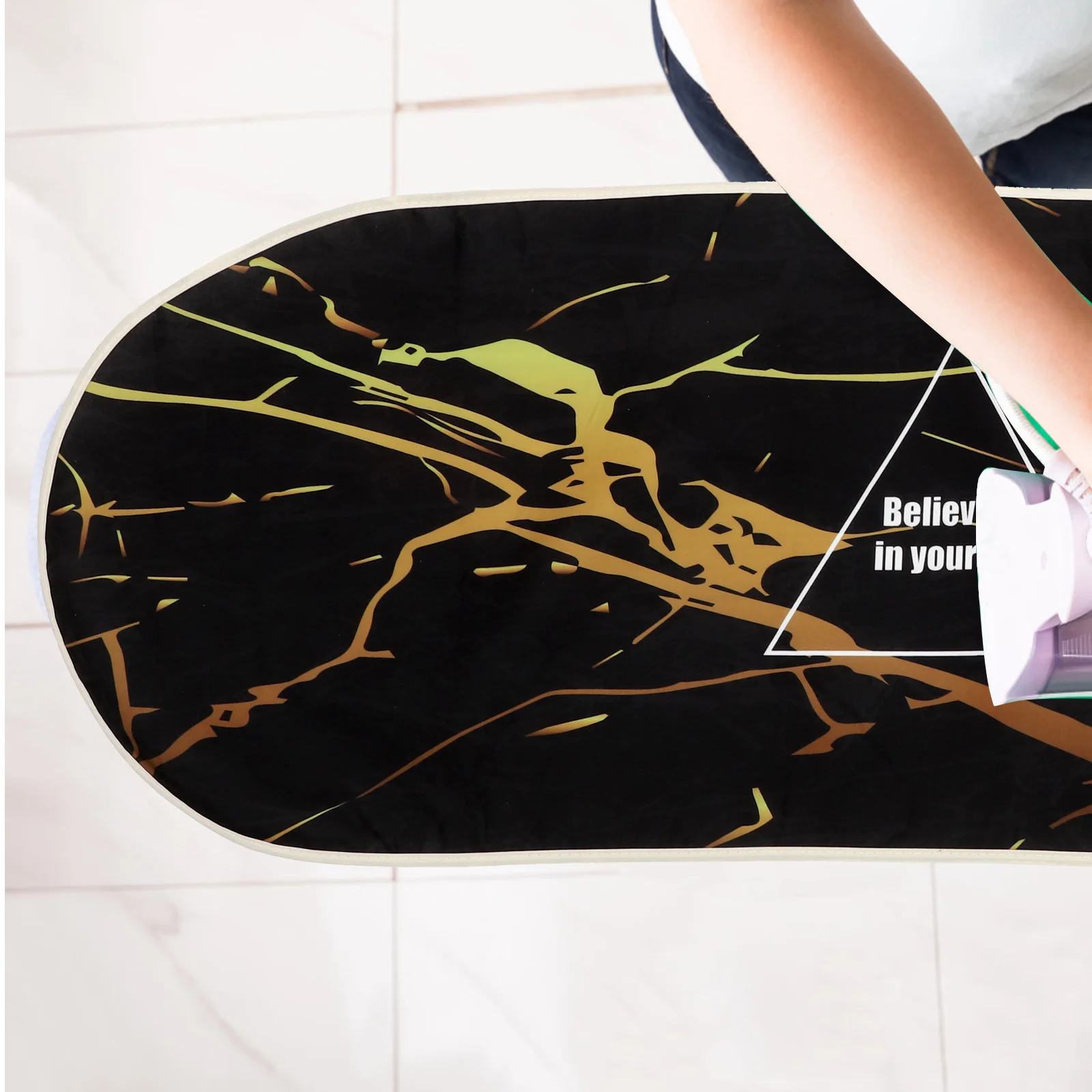 

Ironing Board Cover Premium Heat Resistant Non-Slip Foldable Design For Home Hotel Dorm Use Polyester Fabric