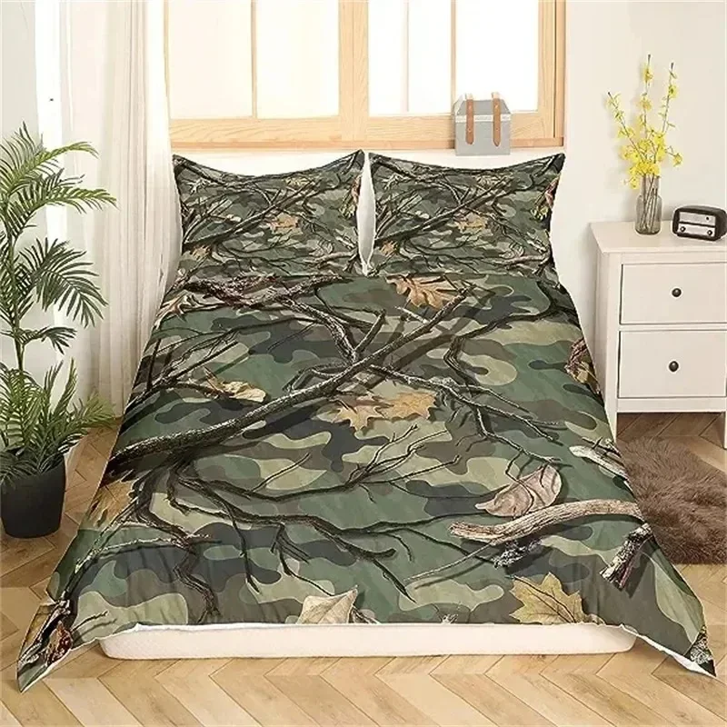 Camouflage Duvet Cover American Patriotic Flag Bedding Comforter Covers Bedding Set USA Stars Stripes for Boys Kids Teens Adult