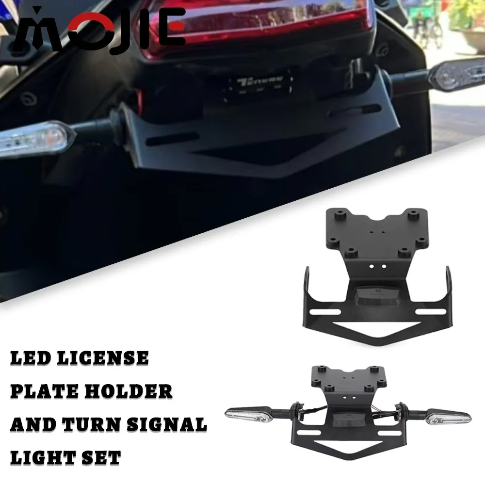 

For Yamaha T7 Tenere 700 XTZ07 2019-2025 Registration Plate Holder with LED Turn Light License Plate Bracket Tail Tidy Fender