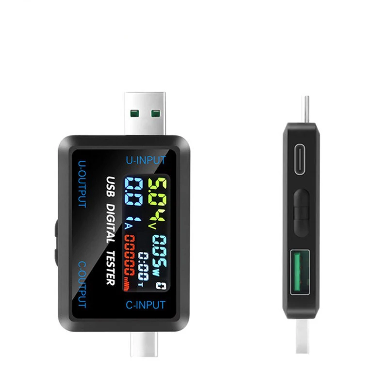 DC 4.5~36V 0-8A Digital Voltage Current Capacity Tester with Multi-functional USB Type-C Interface