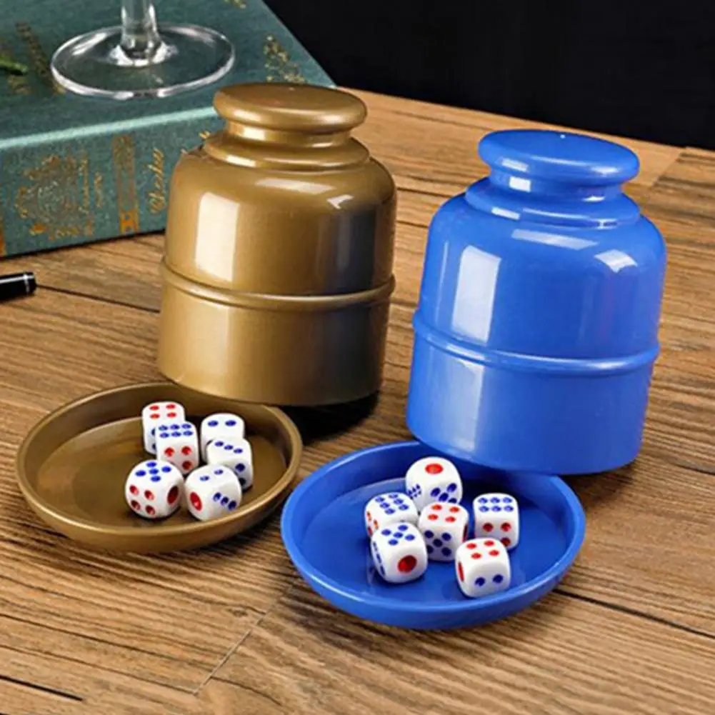 수동 셰이커 컵, 바 파티, KTV 도박, 마시는 보드 게임, 클래식 주사위 컵, 5 도트 주사위, 1 세트