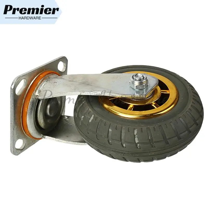 Gabinete e móveis pequenos usam rodas de rodízio de borracha de 6 polegadas de alta qualidade com montagem lateral: rodízios giratórios perfeitos para carrinho