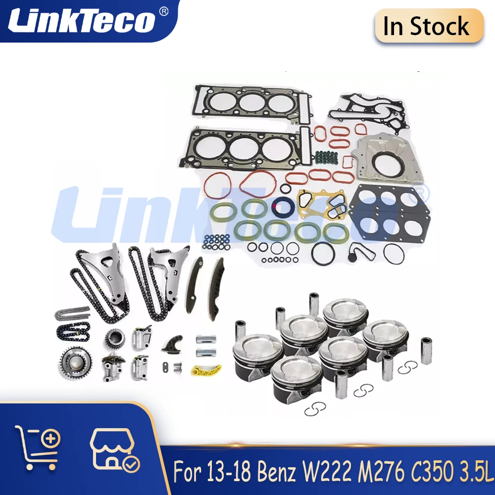 Engine Rebuilding Gasket Piston Ring Timing Set Fit 3.5 L 276.956 276.952 V6 For Mercedes-Benz SLK350 R172 CLS 350 11-24 3.5L
