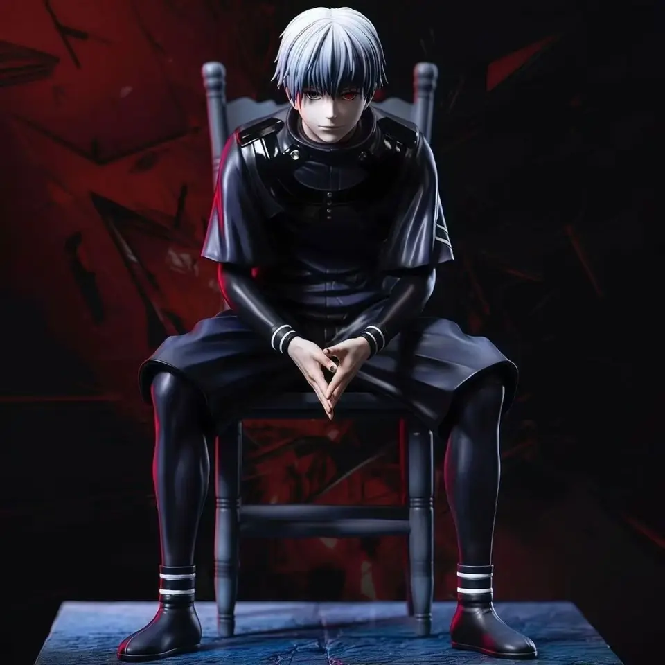 Anjinguang Figurine Statue Kaneki Ken - 27 cm - Figurine de Kaneki Ken - Pose debout - Modèle - En PVC - Anime - Figurine d'action - Décoration - Ornements - Cadeaux