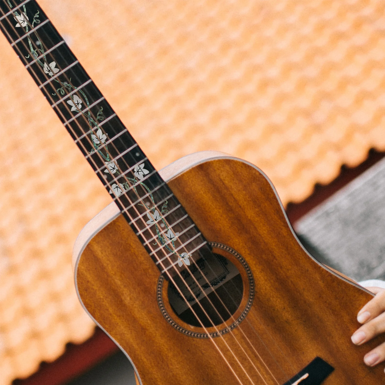 

Guitar Fingerboard Sticker Waterproof Pvc Self-Adhesive Decal For Electric Acoustic Guitar Creative Decoration Musical