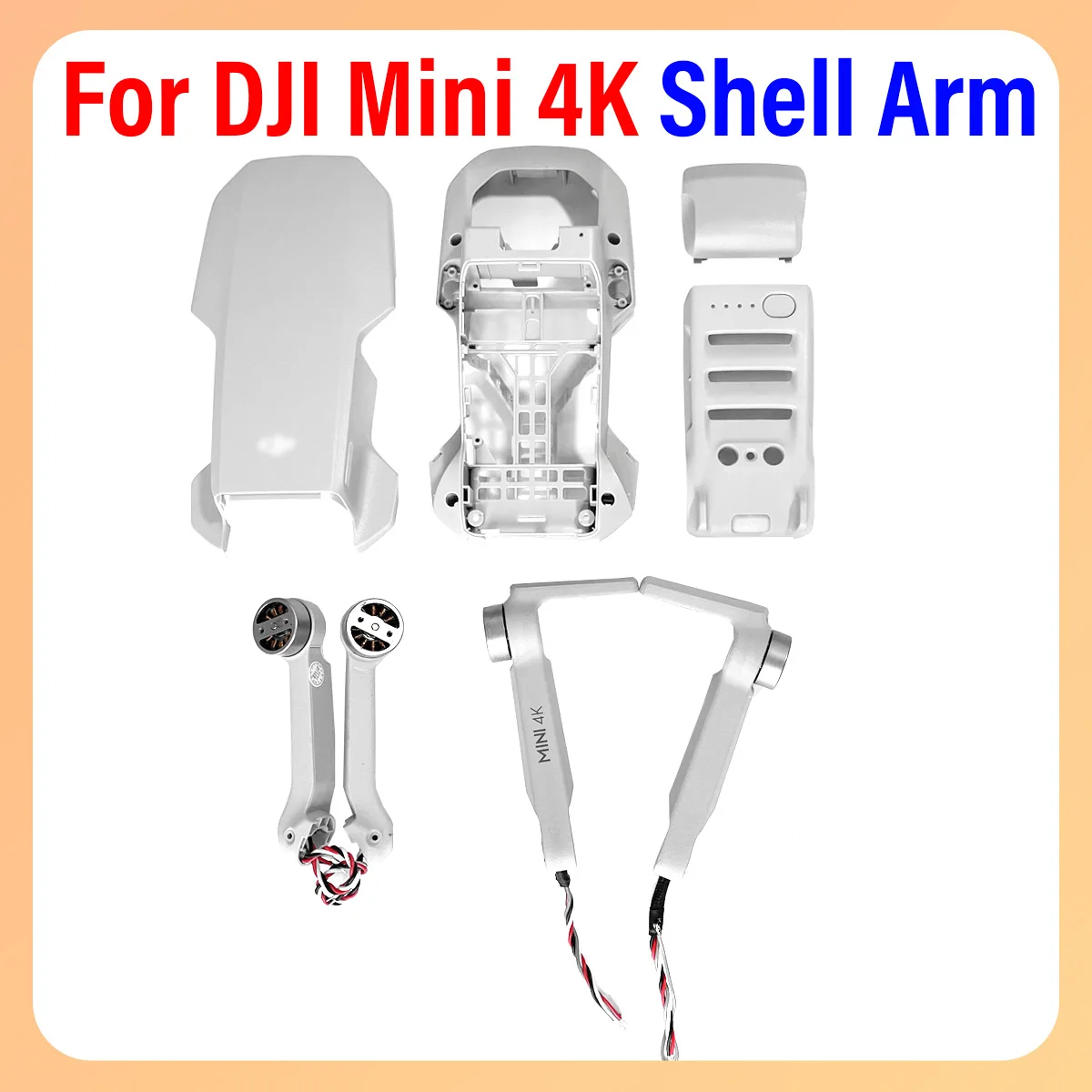 

Original Mavic Min 4k upper lower shell battery compartment cover, front, rear, left right arm motors suitable for DJI Min 4k