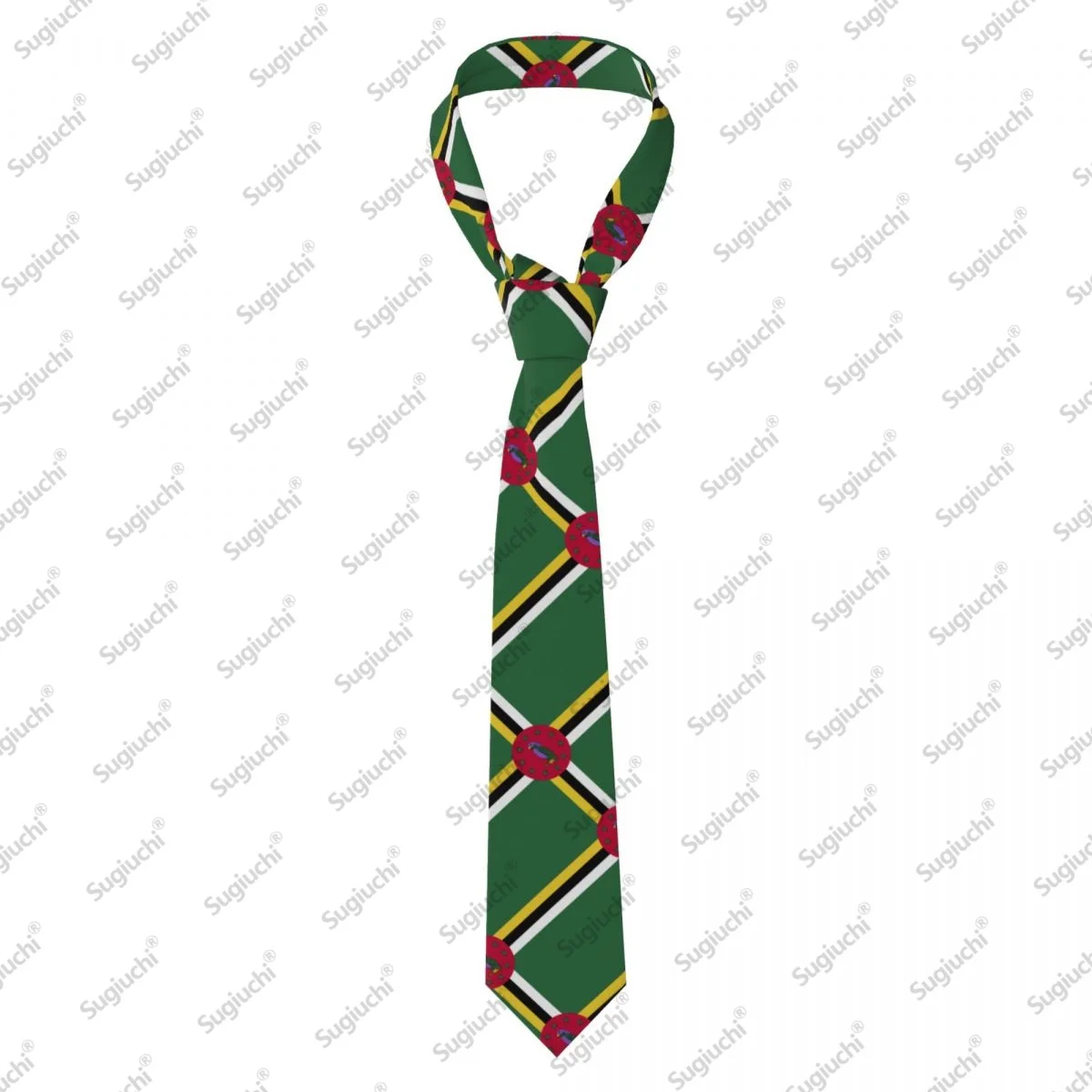 2026 Dominica Flag Wedding PartyNeck Ties For Men Women Casual Plaid Tie Suits Slim Necktie Gravatas For Gift