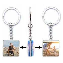 Customized Photo Keychain, Car Club Logo, Square Keychain