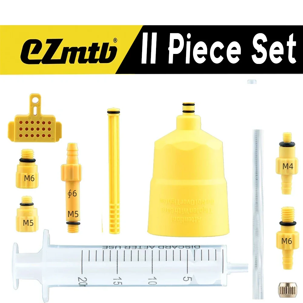 

Ezmtb Набор из 11 предметов Набор для прокачки гидравлических тормозов Инструмент для прокачки тормозов Набор для прокачки минерального масла Набор для прокачки велосипедных тормозов для SHIMANO