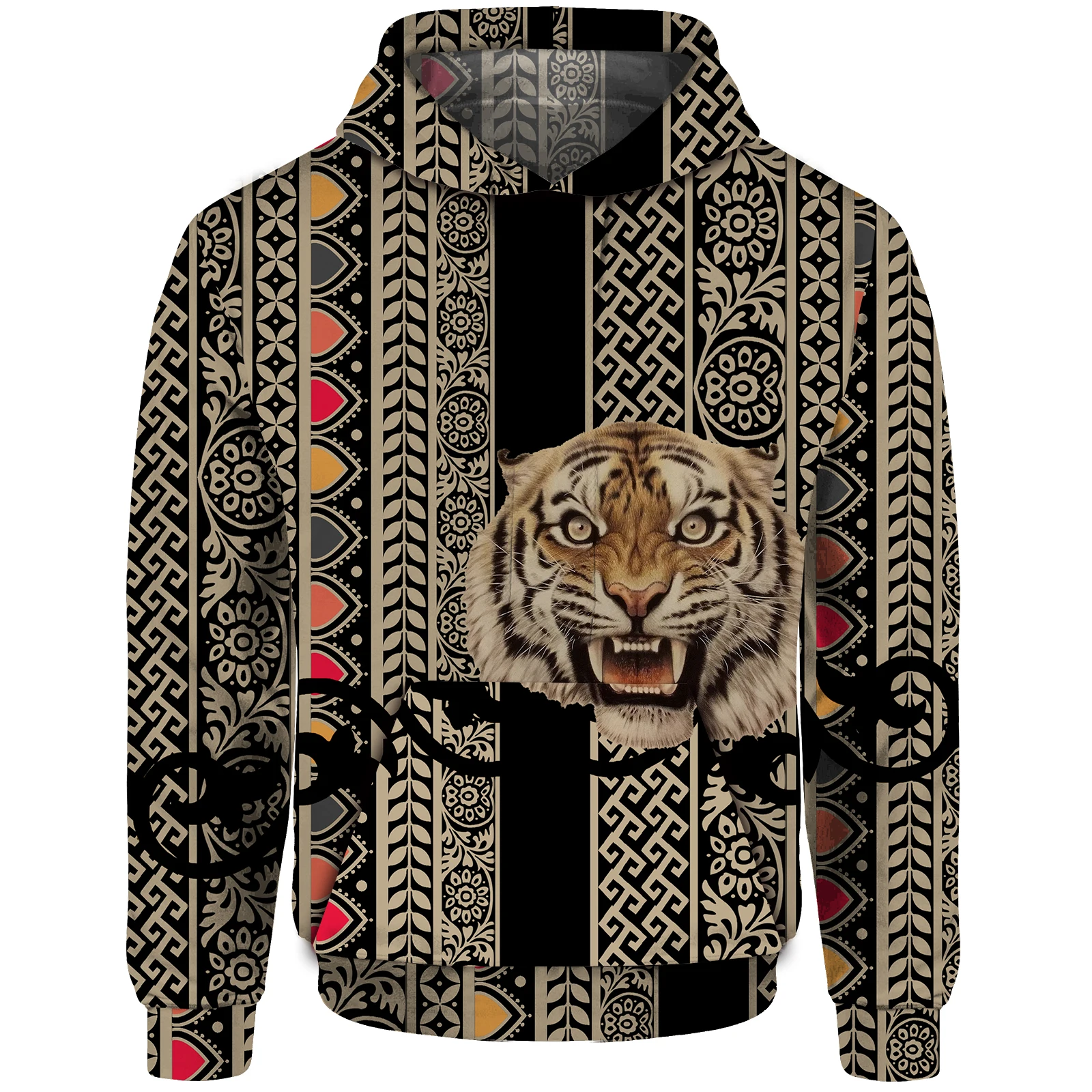 

Spring and Autumn Men's Hoodie Tiger Print Sweatshirt Street Men's Sweatshirt Hoodie Fashion New Men's Clothing Oversize 100-6XL